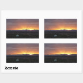Sunrise over het landschap St. George Utah Rechthoekige Sticker (Vel)