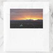 Sunrise over het landschap St. George Utah Rechthoekige Sticker (Tas)