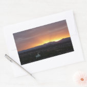 Sunrise over het landschap St. George Utah Rechthoekige Sticker (Envelop)