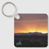 Sunrise over het landschap St. George Utah Sleutelhanger (Voorkant)