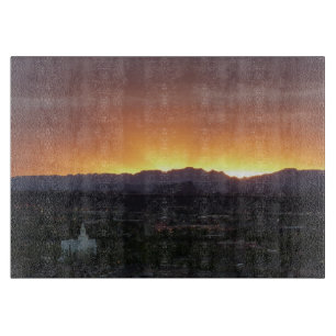 Sunrise over het landschap St. George Utah Snijplank