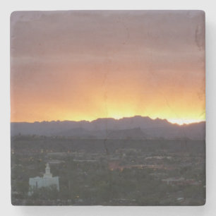 Sunrise over het landschap St. George Utah Stenen Onderzetter