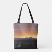Sunrise over het landschap St. George Utah Tote Bag (Achterkant)