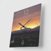 Sunrise over het landschap St. George Utah Vierkante Klok (Hoek)