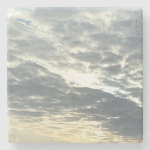 Sunrise over het meer met Cumulus Clouds Stenen Onderzetter