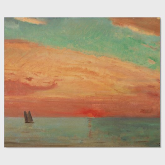 Sunrise over het oostelijk Zee (Aziatische kunst)  Cadeaupapier (Vlak)