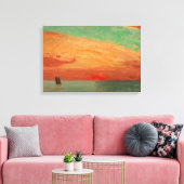 Sunrise over het oostelijk Zee (Aziatische kunst) Canvas Afdruk (Insitu (Woonkamer))