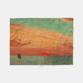 Sunrise over het oostelijk Zee (Aziatische kunst) Fleece Deken (Voorkant (Horizontaal))