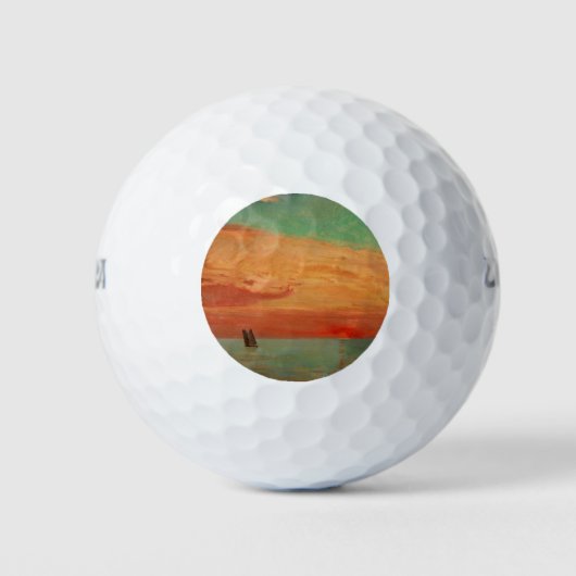 Sunrise over het oostelijk Zee (Aziatische kunst)  Golfballen (Voorkant)