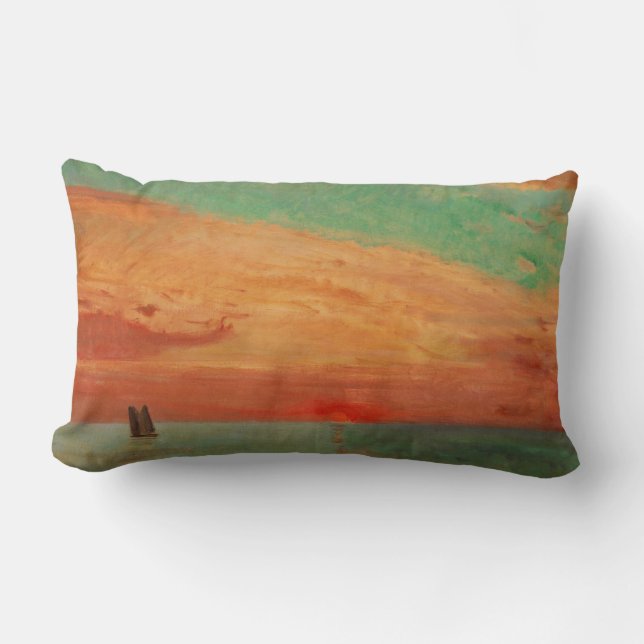 Sunrise over het oostelijk Zee (Aziatische kunst)  Kussen (Voorkant)