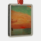 Sunrise over het oostelijk Zee (Aziatische kunst)  Metalen Ornament (Rechts)