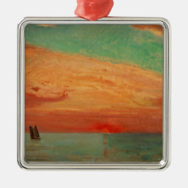 Sunrise over het oostelijk Zee (Aziatische kunst)  Metalen Ornament