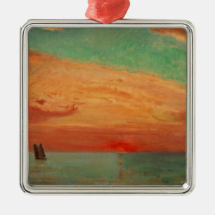 Sunrise over het oostelijk Zee (Aziatische kunst) Metalen Ornament