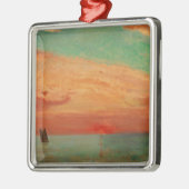 Sunrise over het oostelijk Zee (Aziatische kunst)  Metalen Ornament (Links)