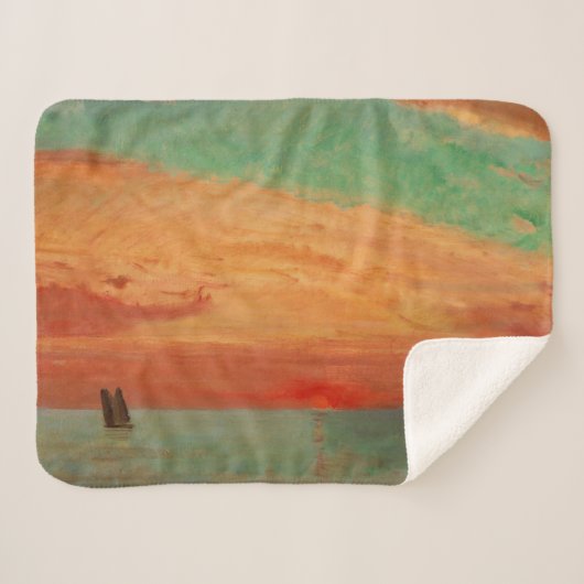 Sunrise over het oostelijk Zee (Aziatische kunst)  Sherpa Deken (Voorkant (horizontaal))