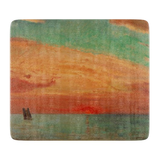 Sunrise over het oostelijk Zee (Aziatische kunst) Snijplank (Voorkant)