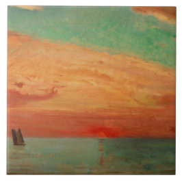 Sunrise over het oostelijk Zee (Aziatische kunst)  Tegeltje