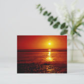 Sunrise over het zee, Filey, North Yorkshire, Engl Briefkaart (Staand voorkant)