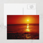 Sunrise over het zee, Filey, North Yorkshire, Engl Briefkaart (Voorkant / Achterkant)