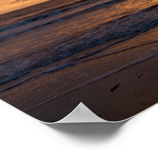 Sunrise over het zee poster (Hoek)