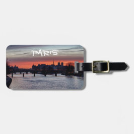 Sunrise over Ile de la Cite en Notre Dame - Parijs Bagagelabel