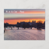 Sunrise over Ile de la Cite en Notre Dame - Parijs Briefkaart (Voorkant)