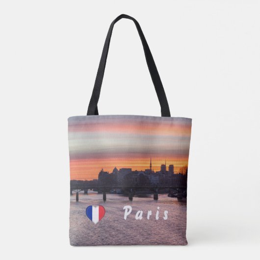 Sunrise over Ile de la Cite en Notre Dame - Parijs Tote Bag (Achterkant)