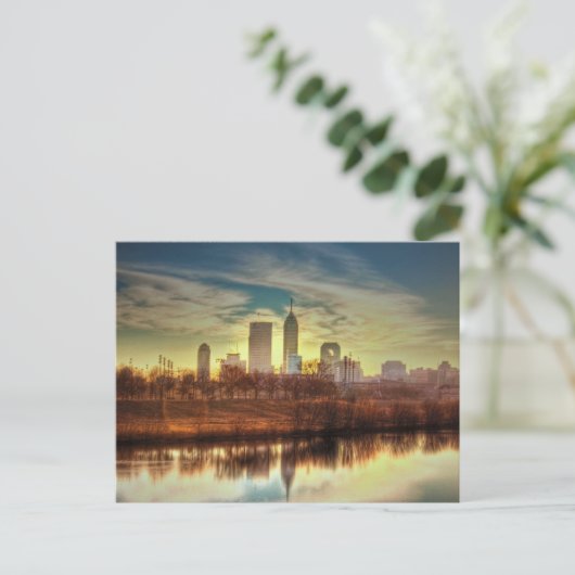 Sunrise over Indianapolis, IN Briefkaart (Staand voorkant)