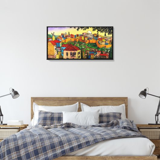 Sunrise over Jerusalem door Jonathan Kis-Lev Canvas Afdruk (Insitu (Slaapkamer))
