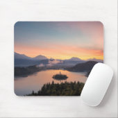 Sunrise over Lake Bled mousepad Muismat (Met muis)