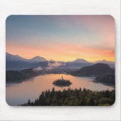 Sunrise over Lake Bled mousepad Muismat (Voorkant)