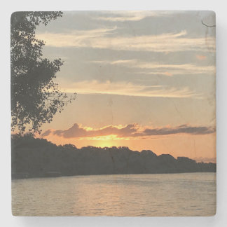Sunrise Over Lake Stenen Onderzetter