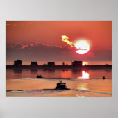 Sunrise over Plymouth MA Poster (Voorkant)