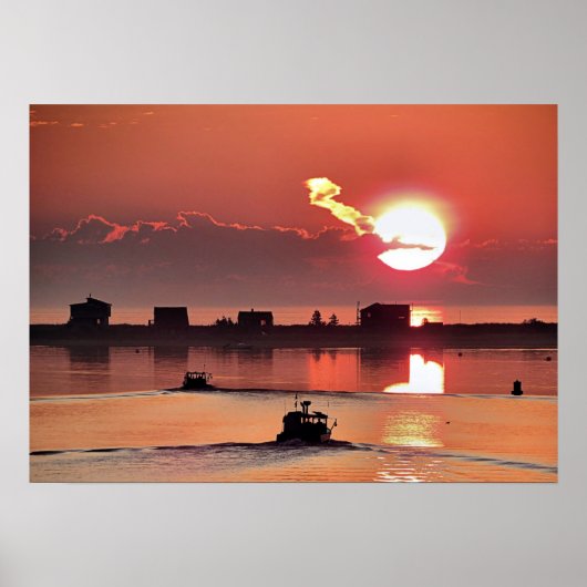 Sunrise over Plymouth MA Poster (Voorkant)