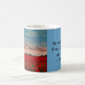 Sunrise over Poppy Field Uplifting Verse JW Koffiemok (Center)