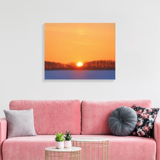Sunrise Over Prairie | Manitoba, Canada Canvas Afdruk (Insitu (Woonkamer))