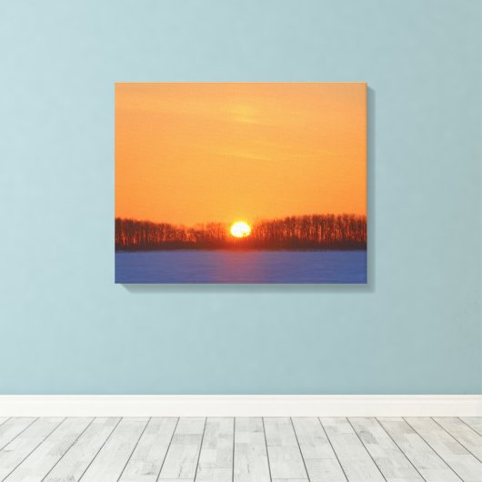 Sunrise Over Prairie | Manitoba, Canada Canvas Afdruk (Insitu (Houten vloer))
