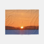 Sunrise Over Prairie | Manitoba, Canada Fleece Deken (Voorkant (Horizontaal))