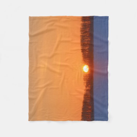Sunrise Over Prairie | Manitoba, Canada Fleece Deken (Voorkant)
