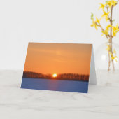 Sunrise Over Prairie | Manitoba, Canada Kaart (Gele Bloem)