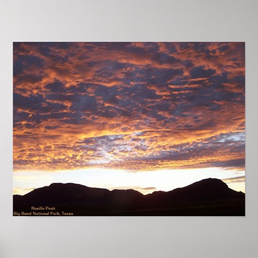 Sunrise over Rosillo Peak Poster (Voorkant)