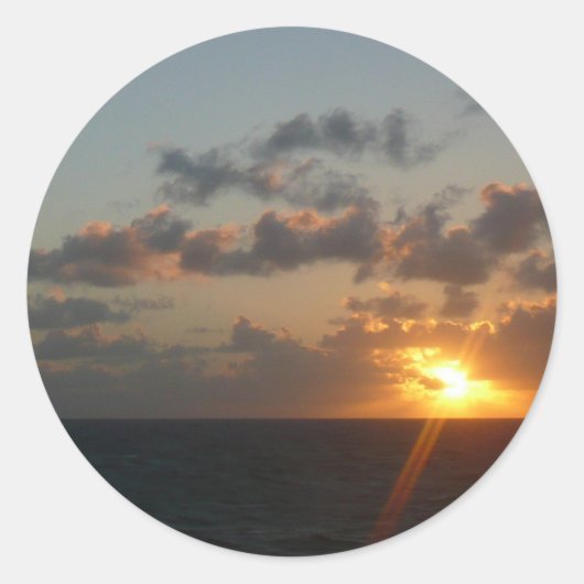 Sunrise over San Juan I Puerto Rico Ronde Sticker (Voorkant)