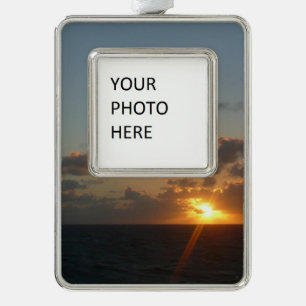 Sunrise over San Juan I Puerto Rico Verzilverd Omlijst Ornament