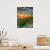 Sunrise Over Sand Dunes in Daytona Beach, FL Poster (Keuken)