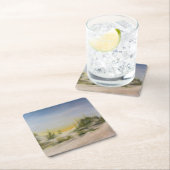 Sunrise Over Sand Dunes, Original Oil Painting Kartonnen Onderzetters (Insitu)