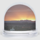 Sunrise over St. George Utah Landscape Sneeuwbol (Achterkant)
