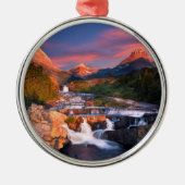 Sunrise over Swiftcurrent Creek Metalen Ornament (Voorkant)