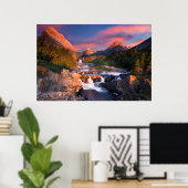 Sunrise over Swiftcurrent Creek Poster (Thuiskantoor)