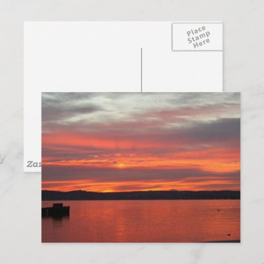 Sunrise over the Hudson. Briefkaart (Voorkant / Achterkant)