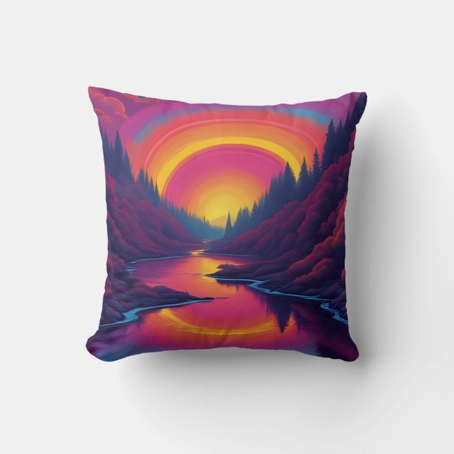 Sunrise Over The Lake Kussen (Voorkant)